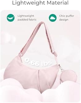 BAGSMART Crossbody Bags for Women, Lightweight Shoulder Bag, Casual Crescent Bag with Adjustable Strap