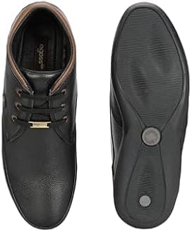 egoss Leather Boots for Men | Genuine Leather | Comfortable & Stylish | Ideal for Office, Casual, Travel & Daily Commute – G-549