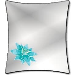 Turquoise Lily, Magnetic School Locker Mirror