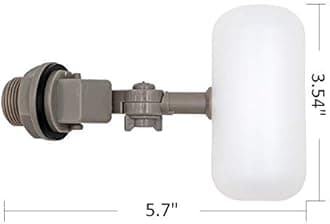 MACGOAL 2 Pcs Float Valve 1/2 or 3/4 Water Float Valve with Adjustable Arm Automatic Fill for Livestock Water Tank Fountains (3/4 Inch)