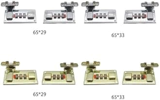 2X Suitcase Combination Lock Safety of Belongings While Traveling Alloy Luggage Suitcase Hasps with Combination Lock, Silver, 65 * 29mm