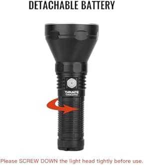 Aluminum Catapult Pro Rechargeable Flashlight, Sft70 Led, 1005 Meters Throw, 2713 High Lumens Bright Searchlight, Long Beam Distance Spotlight For Hiking, Camping, And Hunting - Cw