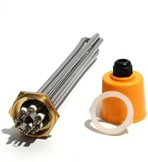 SSIMOO DN40 Water Heating Element 220V/380V 3KW-12KW 304SS with Interal Nut Copper Thread 304SS Tube Spare Parts for Air Energy Kindly (Color : 6KW 250mmL, Size : 2-380V)
