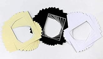 Bespoke Computer Cut Photo/Picture Mounts/Frame Mounts - Pack of 10 - Frame Size 14"x11" Mount Size A4 - Color Black