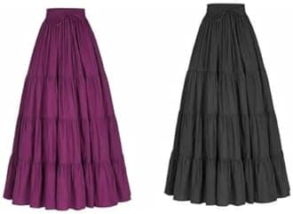 JANAK Girl's Crepe Fabric Long Frill Skirt 584