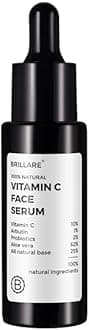 Brillare 10% Vitamin C Face Serum for Glowing Skin with Probiotics & Aloe Vera | Brightens Skin, Reduces Dullness & Dark Spots | Visible Glow in 7 Days | 48 Hour Hydration