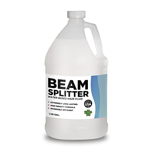 - Beam Splitter Professional Haze Fluid for Hurricane Haze 1, 2 and 4, and Other Haze Machines, Water-Based Hazer Fluid, 1 Gallon