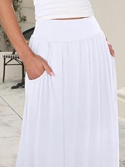 ANRABESS Women's Maxi Skirt Summer Trendy High Waisted Boho Flowy Long Skirts 2026 Spring Fashion Beach Vacation Clothes