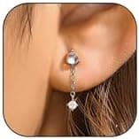 女性用ヘリックスダングルイヤリング ヘリックスピアス ジュエリー フラットバックイヤリング 低刺激性 軟骨イヤリング フォワードヘリックスイヤリング ジュエリー