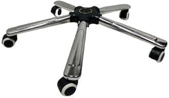 Office revolving Computer Chair Base Parts Accessories Heavy Steel Base 26 inch fit to Every Chair Universal Size (with White Black Wheel)