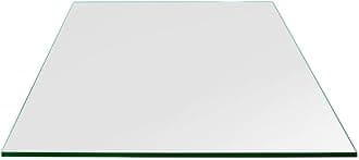 Round Glass Table Top, 1/4" (6mm) Thick, Flat Polish, Tempered Glass 22 Inch SQFPTEM 1