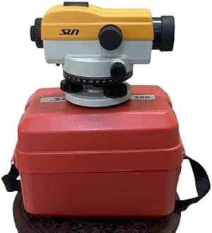 TENABLE NAUTICAL MART High Precision 32X and 24X Optical Auto Level with Tarano Gauge Surveying Equipment for Builders & Contractors TARANO AUTO LEVEL (Yellow, 32X-Auto Level)