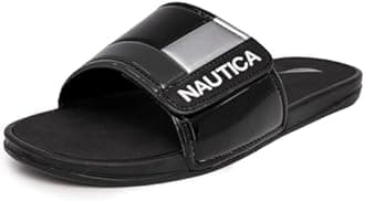 Nautica Men's Athletic Slide, Adjustable Straps Comfort Sandal-(Wide/Medium Width)