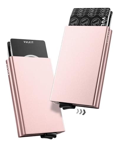 VULKIT Pop Up Card Holder Minimalist Card Case RFID Blocking Double Slim Aluminum Metal Case for Men or Women