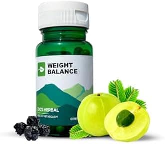 Weight Balance - 18 Ayurvedic Herbs For Weight Management (Pack of 1 (60 Capsules))