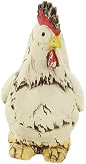 Deco 79 58222 Polished Stone Rooster Statue, 10 by 12-Inch