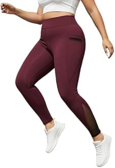 BLINKIN Women's & Girl's Stretch Fit High Rise Track Pant Gym wear Mesh Leggings Workout Pants with Side Pockets/Stretchable Tights/Highwaist Sports Fitness Yoga Track Pants_2012