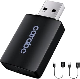 CARABC B1 Hottest Plug and Play Wireless CarPlay Convert Wired Carplay to Wireless Carplay,Online Updates,for Car from 2014 Onwards, Black