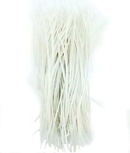 5''-9.5'' Feathers Fly Tying Materials for stonefly Nymph Split Tails& Down Wings 50pcs/Pack (White)