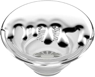 PopSockets PopGrip Extendable Stand and Handle with Replaceable Top, Chrome Drip Silver