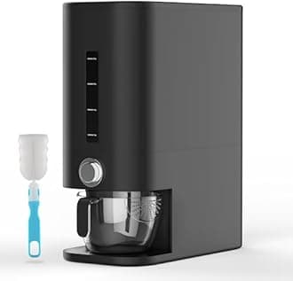 25lb Rice Dispenser - Air Tight Grain & Rice Container With Smart Quantity Dispense, Measuring Cup