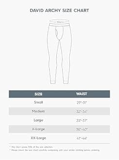 DAVID ARCHY Thermal Underwear for Men Sets or Long Johns with Extra Warm for Cold Weather