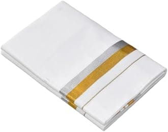 TUNI MANI Cotton Zari Border Men's Dhoti