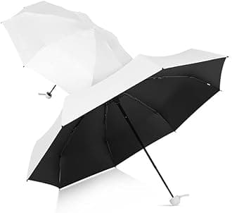 Folding Umbrellas Travel Pocket Umbrella Small Mini Umbrella Light Compact Design Perfect for Travel Lightweight Portable Parasol Outdoor Summer Sun Rain Umbrellas