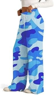 Womens Wide Leg Sweatpants Lightweight High Waisted Joggers with Pockets Baggy Comfy Drawstring Lounge Pants 2024