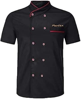 Personalized Chef Jackets Embroidered Chef Short Sleeve Chefs Work Clothes Kitchen Uniforms For Men Women