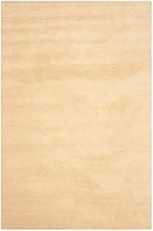 ZARACARPETS Solid Plain Exported Quality Hand Made Carpets and Rug Size 6x6 Round Diameter (6 by 6 Round) Gold