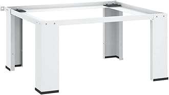 vidaXL Washing Machine Pedestal, Washing Machine Stand for Washroom Bathroom, Washing Machine Base for Washer, Dryer Pedestal Stand, White