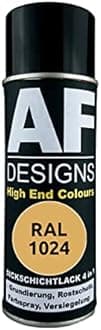 Alex Flittner Designs Rust Protection Paint 4-in-1 RAL 1024 Ochre Yellow Metal Protective Paint Spray Rust Protection Paint Spray Can