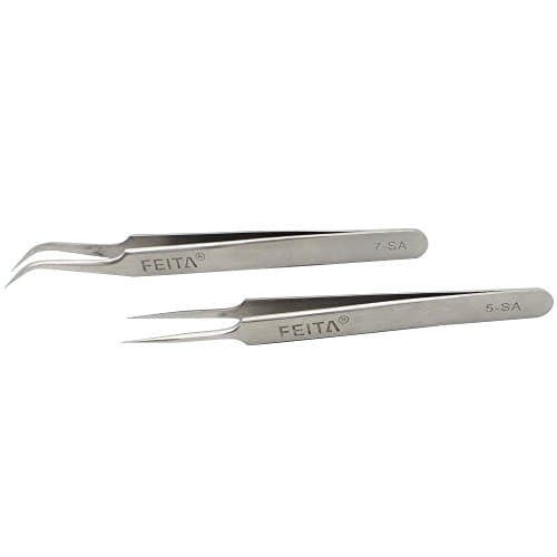 FEITA Precision Eyelash Tweezers Set (2Pcs)