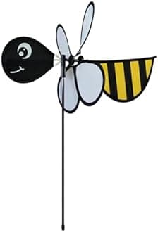 In the Breeze Baby Bug Bee Wind Spinner - Silk Screened Details - Fun Spinner for your Flower Pot's, Garden and Yard