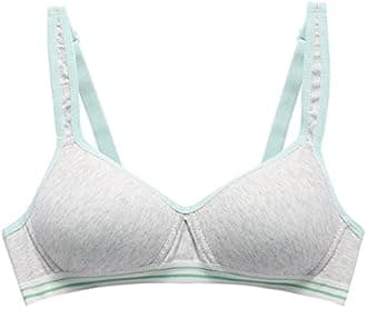 Phennie's Girls Training Bras Teens Sports Bras for Kids 8-10,10-12,12-14,14-16 Years Cotton Wireless Light Padded Bralette