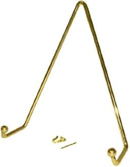 National Artcraft Wall Mount Plate Hanger - Brass-Finish - Holds up to 11 Inch Diameter Plate - (3/Pack)