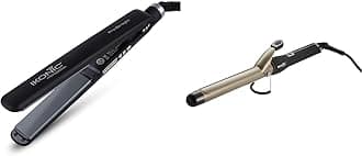 IKONIC Pro Hair Straightener With Ceramic-Coated Nano Titanium And Thumb Rests Technology. Ideal For Keratin & Re-Bonding Treatments & Curling Tong- 28mm (Black & Golden)