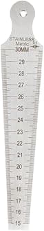 Bore gauge/Taper Gage Stainless Steel Taper Welding Gauge Inch & Metric Feeler Gap Hole Measure Tool (15-30MM)