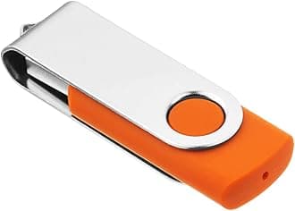 EASTBULL 1GB USB Flash Drive 1PCS, USB 2.0 Thumb Drive Swivel USB Stick Memory Stick Metal Thumb Drive (Orange)