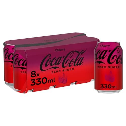 Coca-Cola Zero Sugar Cherry Cans, 8 x 330ml