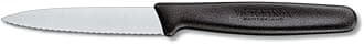 3.25 Inch Paring Knife with Serrated Edge, Spear Point, Black
