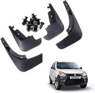 Autokaar OE Type/Box Type Car Mud Flap for Maruti Suzuki Alto 800 Tour, Black