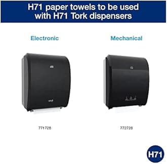 Tork 7171600 Universal Paper Hand Towel Roll, I-Notch, 1-Ply, 7.5" Width x 630' Length, White (Case of 6 Rolls, 630 Feet per Rolls, 3,780 Feet per Case)