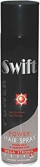Swift Power Strong Hair and Beard Spray | 24 Hour Hold No Stickiness or Flaking | Styling Mist for Men | Long Lasting Lightweight Finish | 250ml
