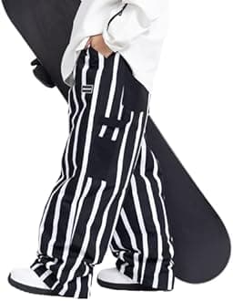 SNOWVERB Women Men Streetwear Snowboard Jeans Waterproof Ski Loose Fit Snowboard Insulated Windproof Baggy Snow Pants