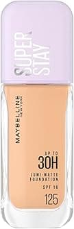 Maybelline New York Super Stay Lumi Matte Liquid Foundation, 30 HR Long Lasting yet Lightweight, 125, 35ml