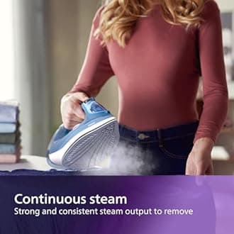 Philips Perfect Care 3000 Series Steam Iron - 1250 W power, 40 g/min continuous steam, 200 g steam boost, 300 ml water tank, blue (DST3031/20)