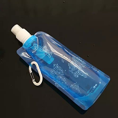 1pcs 480ml Environmental Portable Foldable Flexible Collapsible Refillable Reusable Water Plastic Bottle Bag For Outdoor Sport Travel Cycling Camping