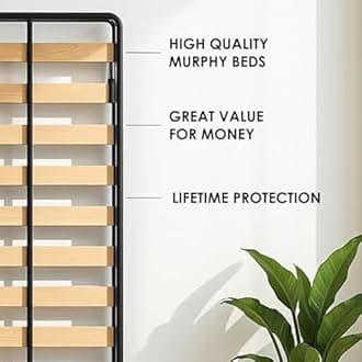 Murphy Bed - Classic Vertical Wall Bed - Fold Up - Space Saving Folding Bed Frame - Pull Down (160 cm x 200 cm)